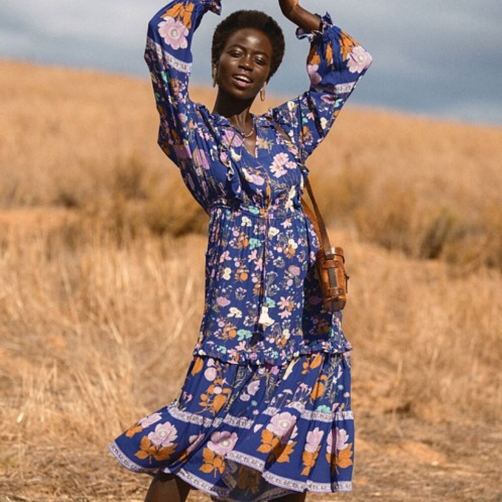 Spell & The Gypsy Wild Bloom Midi Dress Size XS